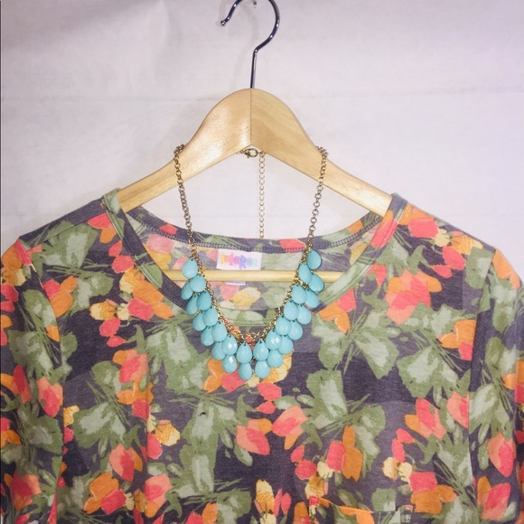 TEAL TEARDROP NECKLACE - Picture 6 of 6